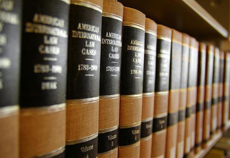 a row of law books